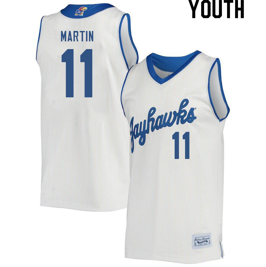 Youth #11 Remy Martin Kansas Jayhawks College Basketball Jerseys Sale-Retro - Click Image to Close